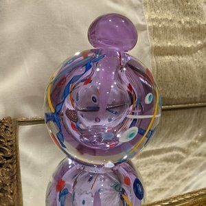 James Clarke Blown Glass Perfume Well - Vintage Original (signed and dated 1995)